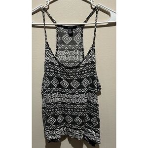 Forever21 Women's Aztec‎ Tank Top Size Medium - Black